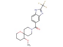 5-methoxy-9-{[2-(trifluoromethyl)-1H-benzimidazol-5-yl]carbonyl}-1-oxa-9-azaspiro[5.5]undecane
