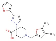 1-[(4,5-dimethyl-2-furyl)methyl]-4-[3-(2-furyl)-1H-pyrazol-1-yl]piperidine-4-carboxylic acid