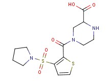 4-{[3-(pyrrolidin-1-ylsulfonyl)-2-thienyl]carbonyl}piperazine-2-carboxylic acid