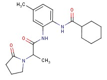 N-(4-methyl-2-{[2-(2-oxopyrrolidin-1-yl)propanoyl]amino}phenyl)cyclohexanecarboxamide