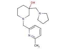 1-[(6-methylpyridin-2-yl)methyl]-3-(pyrrolidin-1-ylmethyl)piperidin-3-ol