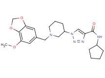 N-cyclopentyl-1-{1-[(7-methoxy-1,3-benzodioxol-5-yl)methyl]-3-piperidinyl}-1H-1,2,3-triazole-4-carboxamide