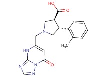(3S*,4R*)-4-(2-methylphenyl)-1-[(7-oxo-4,7-dihydro[1,2,4]triazolo[1,5-a]pyrimidin-5-yl)methyl]pyrrolidine-3-carboxylic acid