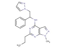 1-methyl-N-[1-phenyl-2-(1H-pyrazol-1-yl)ethyl]-6-propyl-1H-pyrazolo[3,4-d]pyrimidin-4-amine