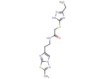 2-[(3-ethyl-1H-1,2,4-triazol-5-yl)thio]-N-[2-(2-methylimidazo[2,1-b][1,3,4]thiadiazol-6-yl)ethyl]acetamide
