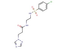 N-(2-{[(4-chlorophenyl)sulfonyl]amino}ethyl)-3-(1H-1,2,4-triazol-1-yl)propanamide