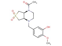 5-{[(4aS*,7aR*)-4-acetyl-6,6-dioxidohexahydrothieno[3,4-b]pyrazin-1(2H)-yl]methyl}-2-methoxyphenol