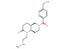 (4aS*,8aR*)-6-[4-(hydroxymethyl)benzoyl]-1-[2-(methylamino)ethyl]octahydro-1,6-naphthyridin-2(1H)-one