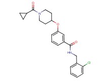 N-(2-chlorobenzyl)-3-{[1-(cyclopropylcarbonyl)-4-piperidinyl]oxy}benzamide