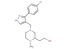 2-(4-{[3-(4-chlorophenyl)-1H-pyrazol-4-yl]methyl}-1-methyl-2-piperazinyl)ethanol