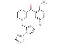 (5-chloro-2-methoxyphenyl)(1-{[1-(1,3-thiazol-2-yl)-1H-pyrrol-2-yl]methyl}-3-piperidinyl)methanone