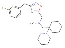 1-[3-(3-fluorobenzyl)-1,2,4-oxadiazol-5-yl]-N-methyl-N-{[1-(1-piperidinyl)cyclohexyl]methyl}methanamine