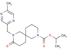 isopropyl 8-[(5-methyl-2-pyrazinyl)methyl]-9-oxo-2,8-diazaspiro[5.5]undecane-2-carboxylate