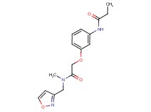 N-(3-{2-[(3-isoxazolylmethyl)(methyl)amino]-2-oxoethoxy}phenyl)propanamide
