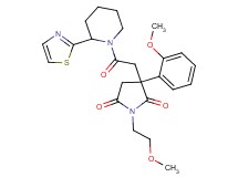1-(2-methoxyethyl)-3-(2-methoxyphenyl)-3-{2-oxo-2-[2-(1,3-thiazol-2-yl)-1-piperidinyl]ethyl}-2,5-pyrrolidinedione