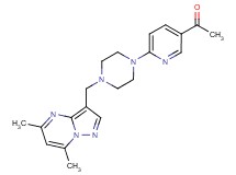 1-(6-{4-[(5,7-dimethylpyrazolo[1,5-a]pyrimidin-3-yl)methyl]piperazin-1-yl}pyridin-3-yl)ethanone