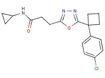3-{5-[1-(4-chlorophenyl)cyclobutyl]-1,3,4-oxadiazol-2-yl}-N-cyclopropylpropanamide