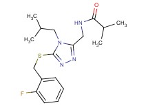 N-({5-[(2-fluorobenzyl)thio]-4-isobutyl-4H-1,2,4-triazol-3-yl}methyl)-2-methylpropanamide