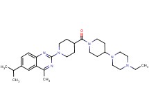 2-(4-{[4-(4-ethyl-1-piperazinyl)-1-piperidinyl]carbonyl}-1-piperidinyl)-6-isopropyl-4-methylquinazoline