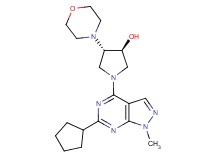 (3S*,4S*)-1-(6-cyclopentyl-1-methyl-1H-pyrazolo[3,4-d]pyrimidin-4-yl)-4-(4-morpholinyl)-3-pyrrolidinol