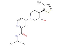 4-[(3S*,4R*)-3-hydroxy-4-(3-methyl-2-thienyl)-1-piperidinyl]-N-isopropyl-2-pyridinecarboxamide