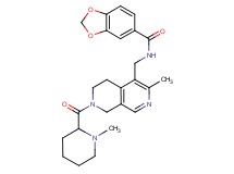 N-({3-methyl-7-[(1-methyl-2-piperidinyl)carbonyl]-5,6,7,8-tetrahydro-2,7-naphthyridin-4-yl}methyl)-1,3-benzodioxole-5-carboxamide
