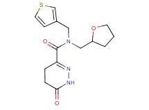 6-oxo-N-(tetrahydrofuran-2-ylmethyl)-N-(3-thienylmethyl)-1,4,5,6-tetrahydropyridazine-3-carboxamide