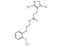 3-(3,5-dimethyl-1H-pyrazol-4-yl)-N-[3-(2-methoxyphenyl)propyl]propanamide