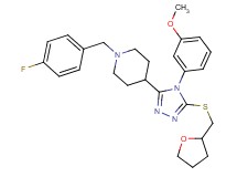1-(4-fluorobenzyl)-4-{4-(3-methoxyphenyl)-5-[(tetrahydro-2-furanylmethyl)thio]-4H-1,2,4-triazol-3-yl}piperidine