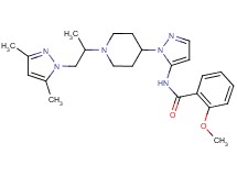 N-(1-{1-[2-(3,5-dimethyl-1H-pyrazol-1-yl)-1-methylethyl]-4-piperidinyl}-1H-pyrazol-5-yl)-2-methoxybenzamide