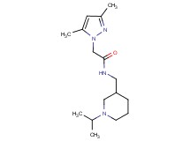 2-(3,5-dimethyl-1H-pyrazol-1-yl)-N-[(1-isopropylpiperidin-3-yl)methyl]acetamide