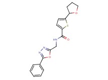 N-[(5-phenyl-1,3,4-oxadiazol-2-yl)methyl]-5-(tetrahydro-2-furanyl)-2-thiophenecarboxamide