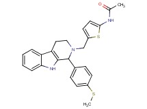 N-[5-({1-[4-(methylthio)phenyl]-1,3,4,9-tetrahydro-2H-beta-carbolin-2-yl}methyl)-2-thienyl]acetamide