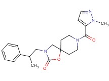 8-[(1-methyl-1H-pyrazol-5-yl)carbonyl]-3-(2-phenylpropyl)-1-oxa-3,8-diazaspiro[4.5]decan-2-one