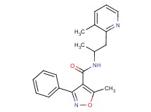 5-methyl-N-[1-methyl-2-(3-methylpyridin-2-yl)ethyl]-3-phenylisoxazole-4-carboxamide