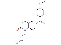 (4aS*,8aR*)-6-[(4-methoxycyclohexyl)carbonyl]-1-[2-(methylamino)ethyl]octahydro-1,6-naphthyridin-2(1H)-one