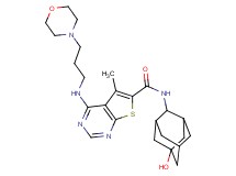 N-(5-hydroxy-2-adamantyl)-5-methyl-4-{[3-(4-morpholinyl)propyl]amino}thieno[2,3-d]pyrimidine-6-carboxamide