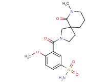 4-methoxy-3-[(7-methyl-6-oxo-2,7-diazaspiro[4.5]dec-2-yl)carbonyl]benzenesulfonamide