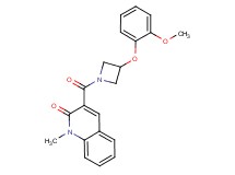 3-{[3-(2-methoxyphenoxy)-1-azetidinyl]carbonyl}-1-methyl-2(1H)-quinolinone