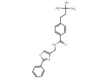 4-(3-hydroxy-3-methylbutyl)-N-[(2-phenyl-1,3-oxazol-4-yl)methyl]benzamide