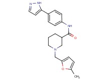 1-[(5-methyl-2-furyl)methyl]-N-[4-(1H-pyrazol-5-yl)phenyl]-3-piperidinecarboxamide