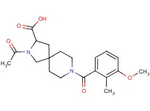 2-acetyl-8-(3-methoxy-2-methylbenzoyl)-2,8-diazaspiro[4.5]decane-3-carboxylic acid
