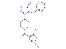 4-benzyl-5-{1-[(2,5-dimethyl-1,3-oxazol-4-yl)carbonyl]-4-piperidinyl}-2,4-dihydro-3H-1,2,4-triazol-3-one