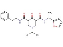 N-[1-(2-furyl)ethyl]-1-isopropyl-4-oxo-N'-(2-phenylethyl)-1,4-dihydro-3,5-pyridinedicarboxamide