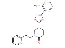 5-[3-(2-methylphenyl)-1,2,4-oxadiazol-5-yl]-1-[2-(2-pyridinyl)ethyl]-2-piperidinone