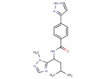 N-[3-methyl-1-(1-methyl-1H-1,2,4-triazol-5-yl)butyl]-4-(1H-pyrazol-3-yl)benzamide