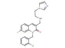 1-(2-chlorobenzyl)-7-fluoro-3-({[2-(1H-imidazol-1-yl)ethyl]amino}methyl)-2(1H)-quinolinone