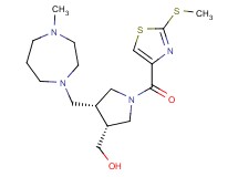 ((3R*,4R*)-4-[(4-methyl-1,4-diazepan-1-yl)methyl]-1-{[2-(methylthio)-1,3-thiazol-4-yl]carbonyl}pyrrolidin-3-yl)methanol