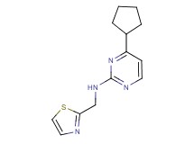 4-cyclopentyl-N-(1,3-thiazol-2-ylmethyl)pyrimidin-2-amine