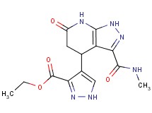 ethyl 4-{3-[(methylamino)carbonyl]-6-oxo-4,5,6,7-tetrahydro-1H-pyrazolo[3,4-b]pyridin-4-yl}-1H-pyrazole-3-carboxylate